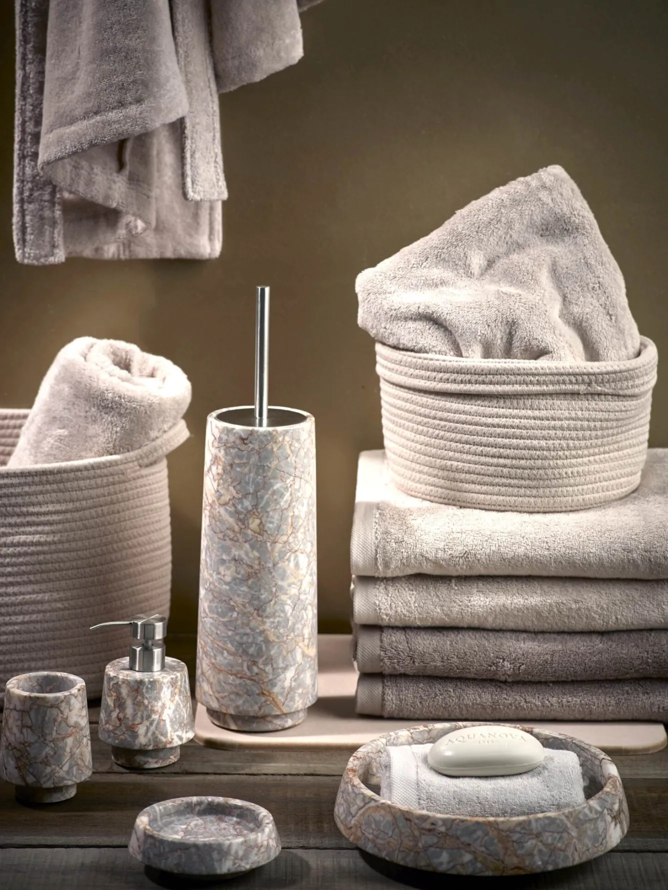 Aquanova Aquanova ORION toilet brush holder Almond