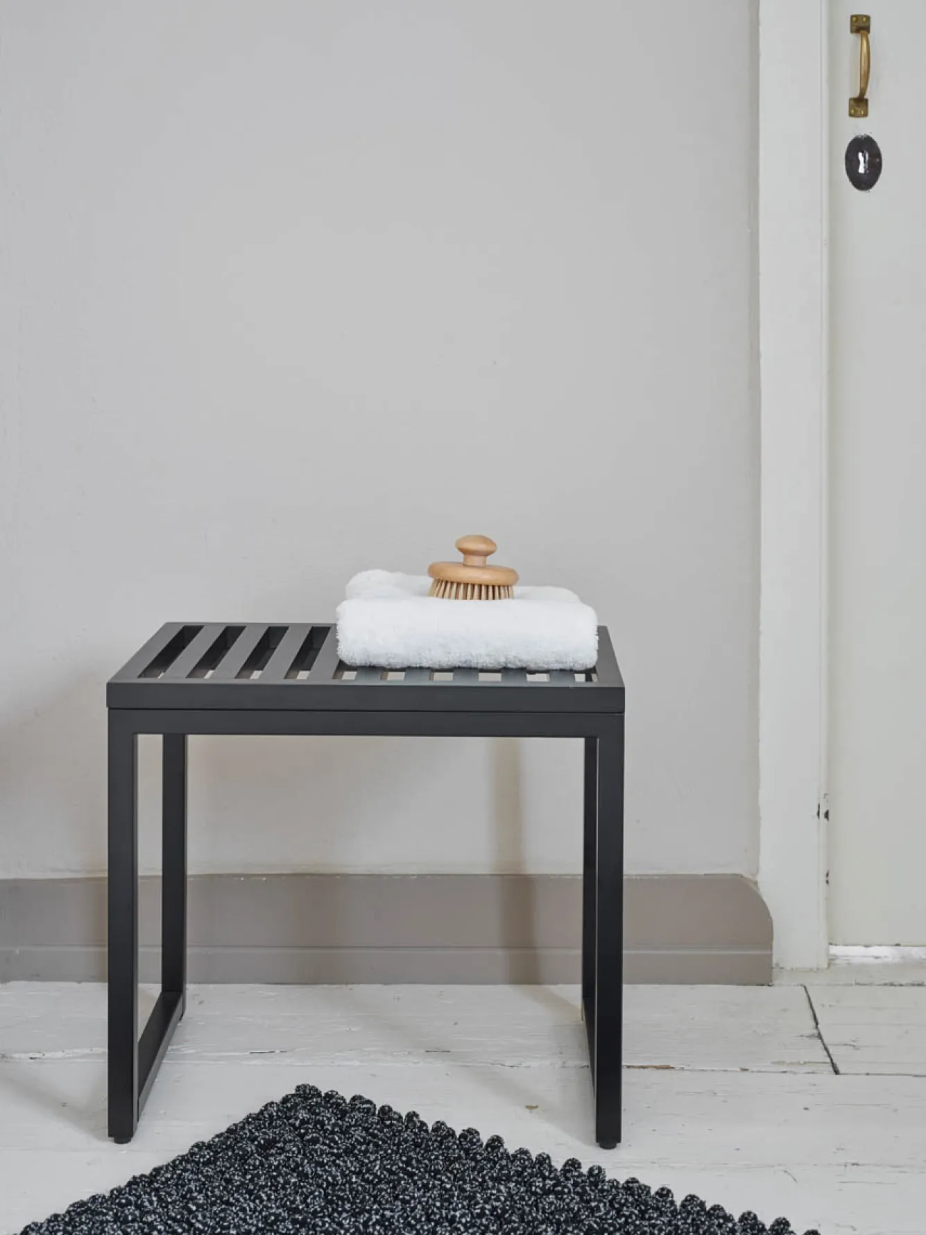 Aquanova Bath mat BRENT 60 x 100 cm color Black-09 (BREBMM-09)