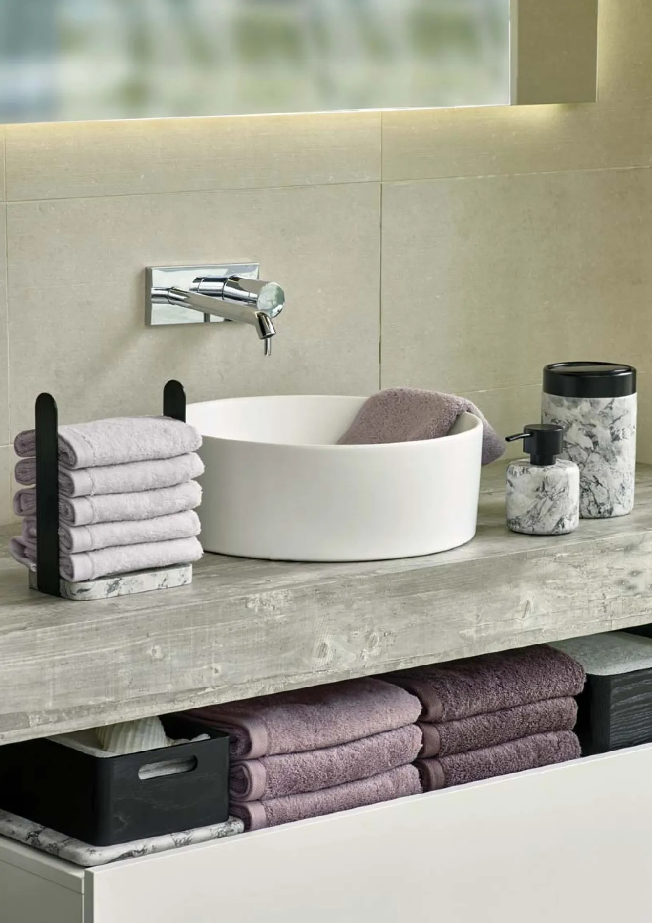 Aquanova Bath towel 70x130 cm LONDON color Prunus-892 (set/3)