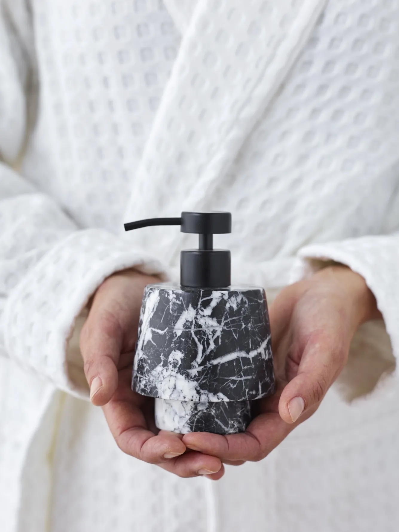 Aquanova Bathrobe waffle pattern VIGGO color White-43 (white), 100% cotton