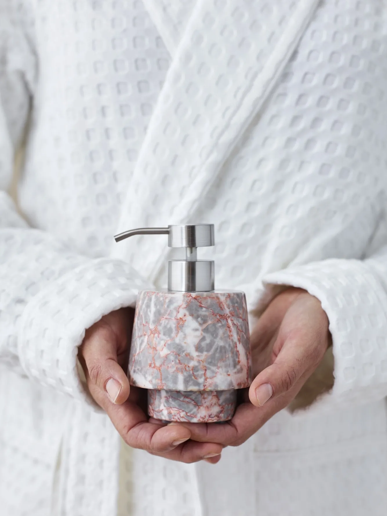 Aquanova Bathrobe waffle pattern VIGGO color White-43 (white), 100% cotton