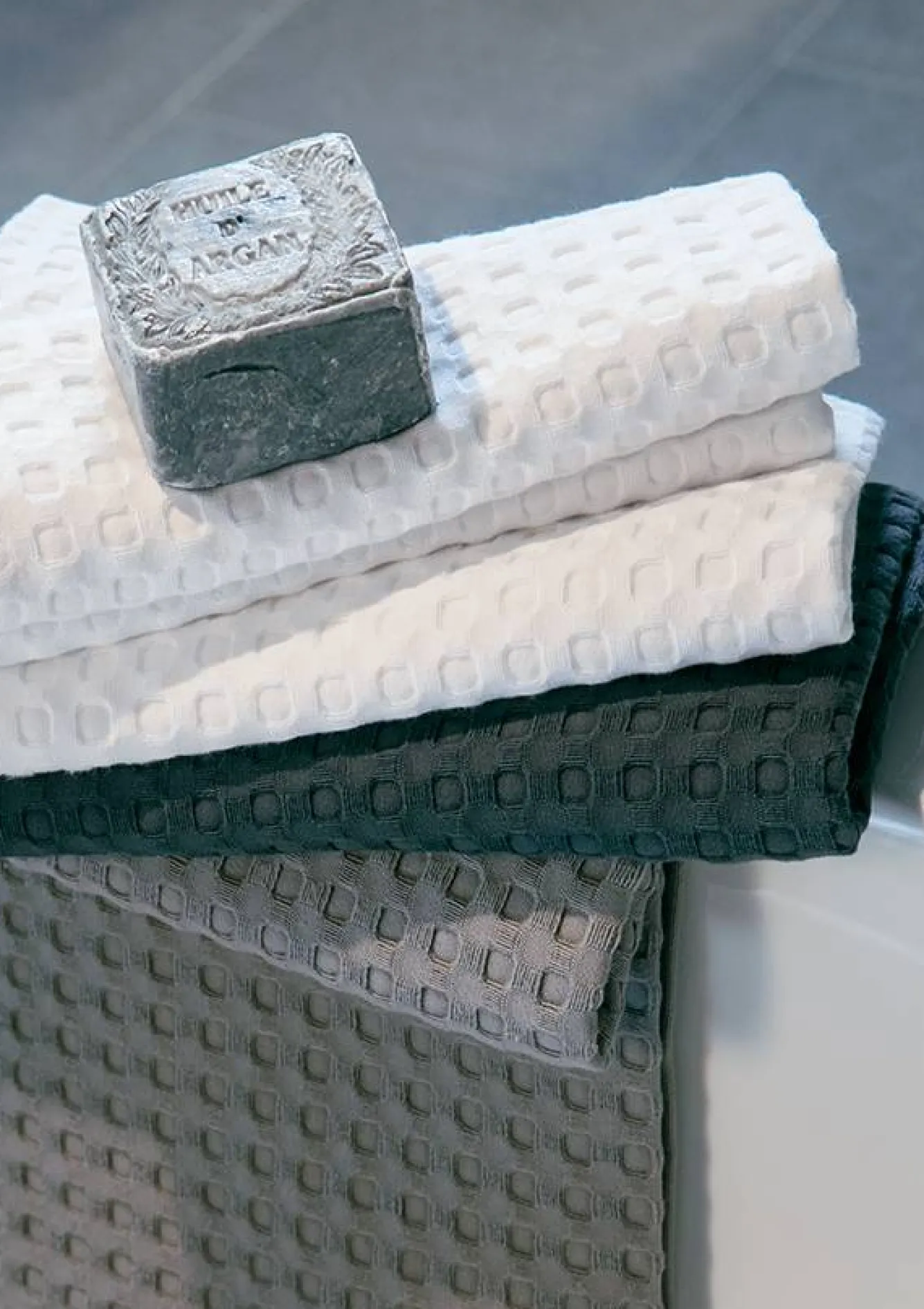 Aquanova Bathrobe waffle pattern VIGGO color White-43 (white), 100% cotton