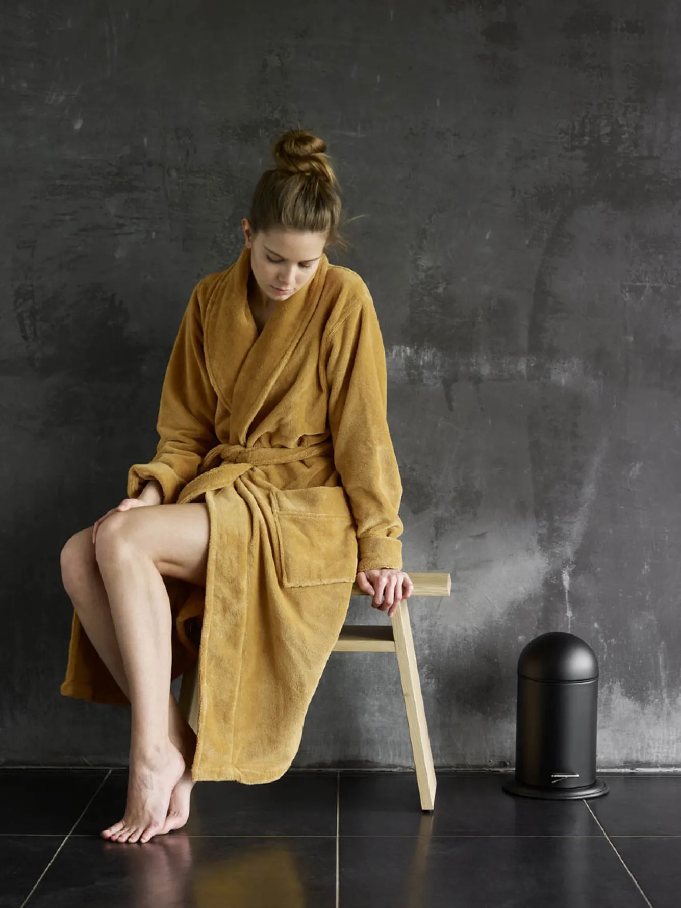 Aquanova Bathrobe EINAR color Ochre-443 (yellow / ocher)