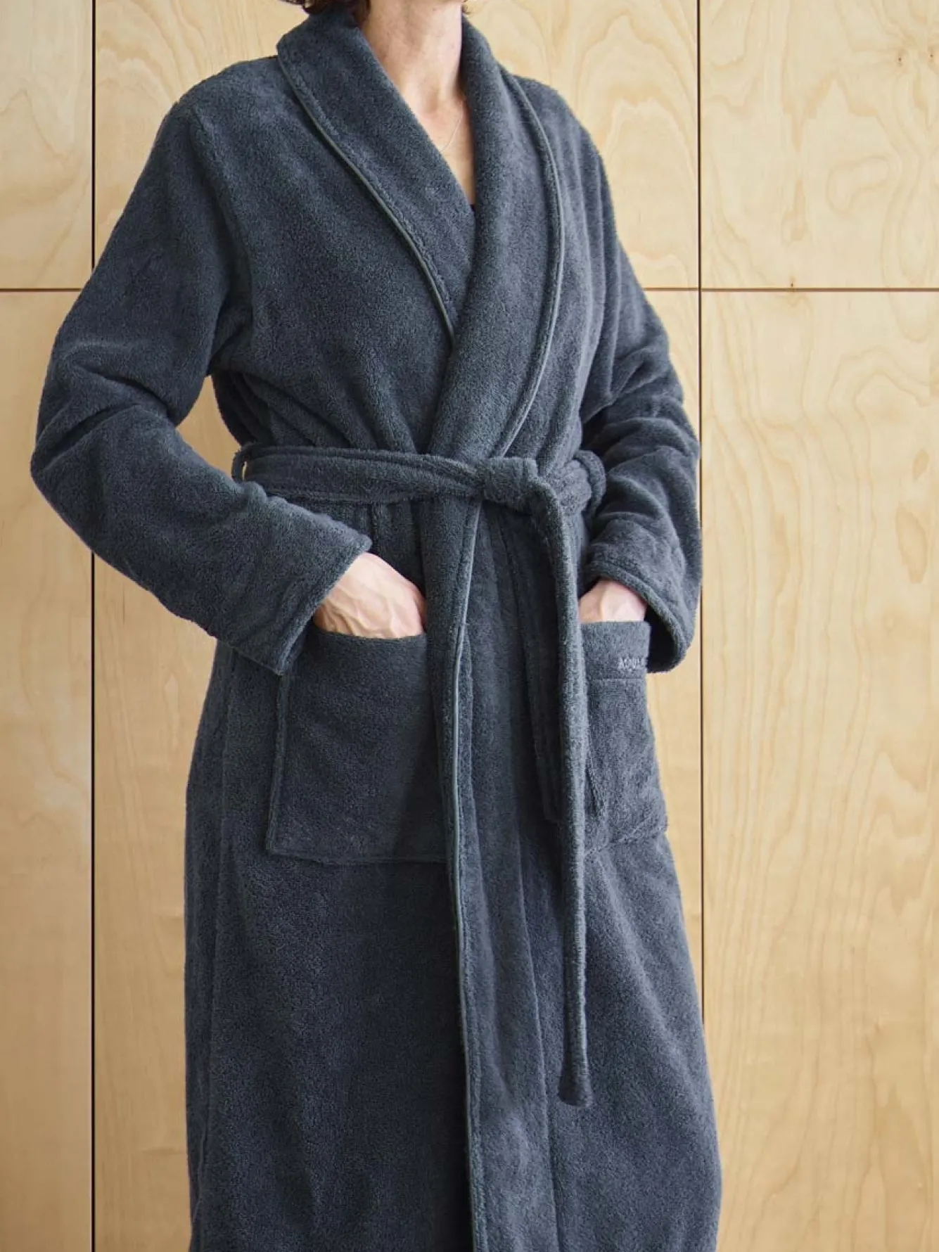 Aquanova Bathrobe LONDON color Steel-958 (gray)