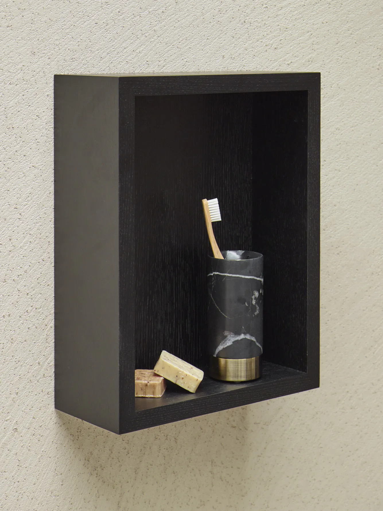 Aquanova Cup / toothbrush holder NERO color Black (black)