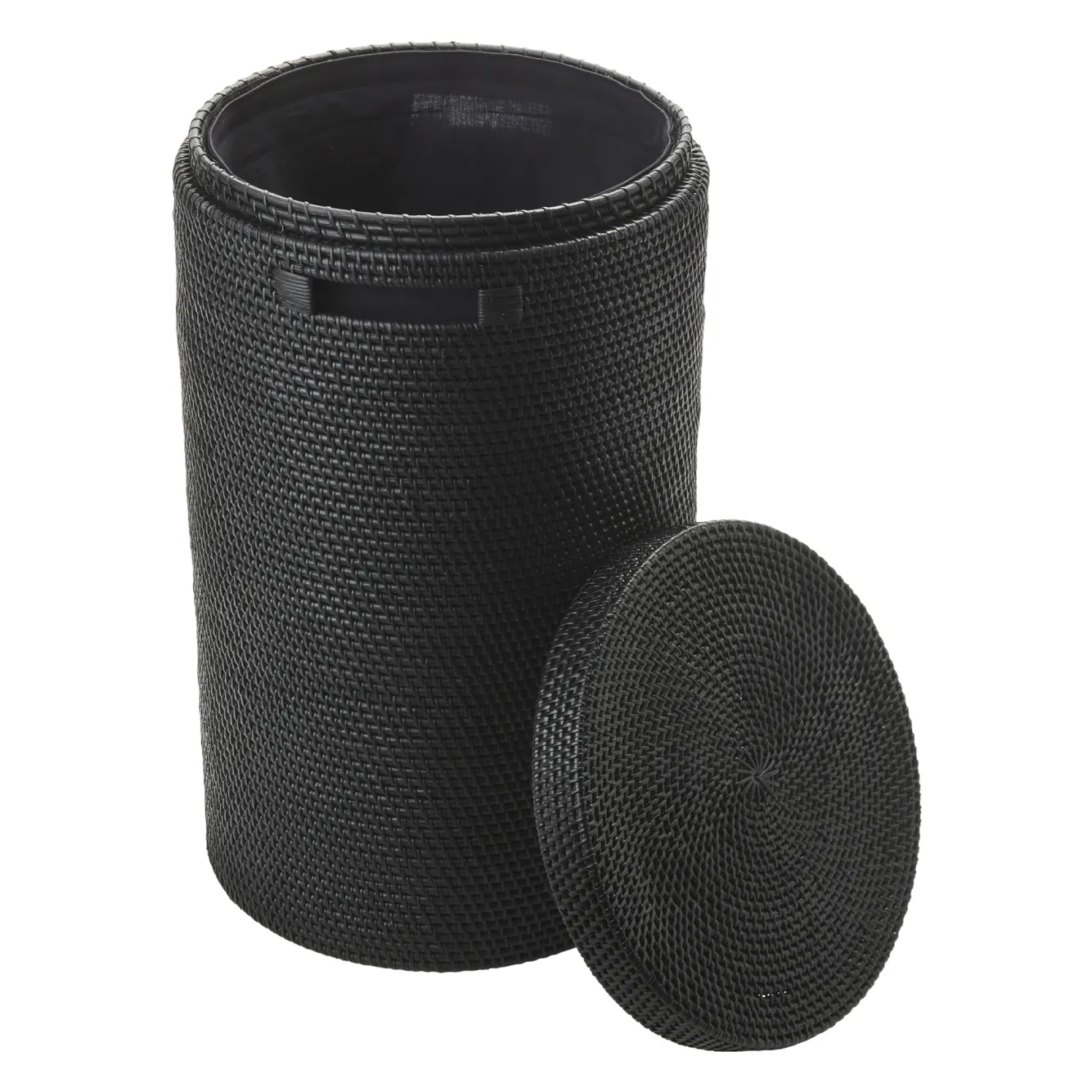 Aquanova Laundry basket with lid CINO color Black (black)