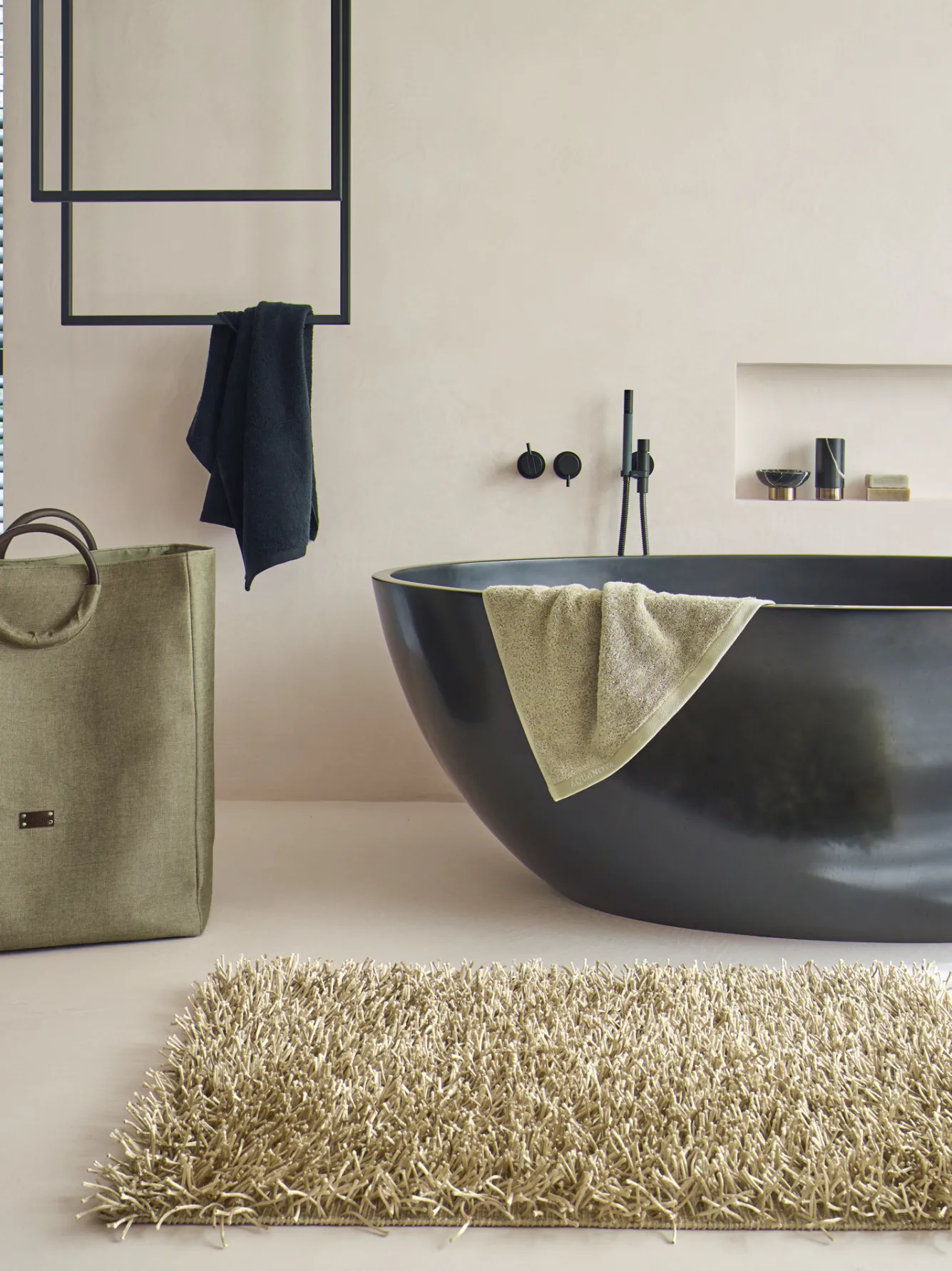 Aquanova Laundry basket JADA color Hemp-512 (green / yellow-green)