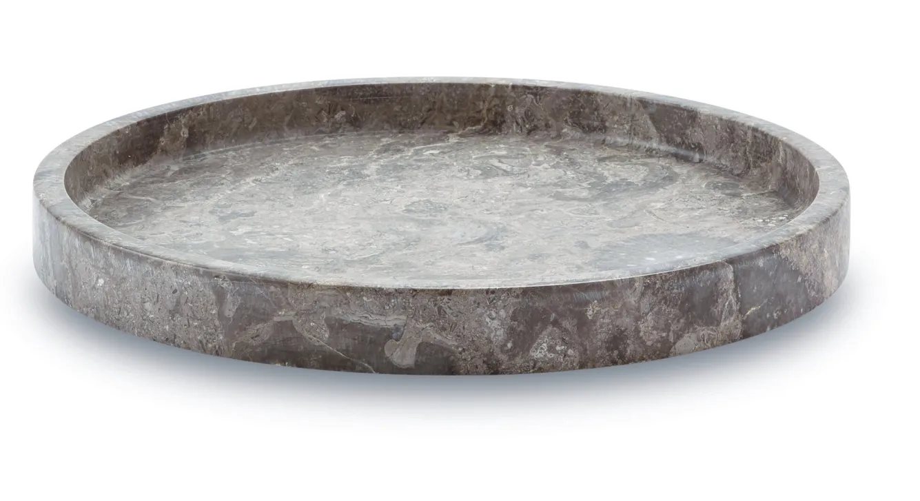 Aquanova Round tray / bowl CONOR color Greige, (gray / beige)