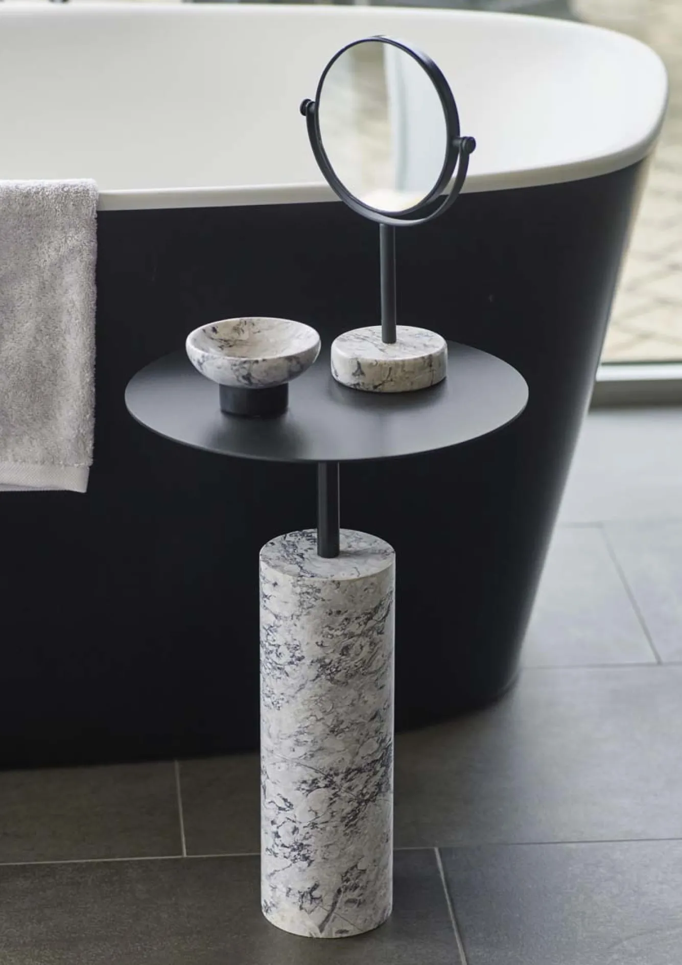 Aquanova Side table NERO color Alba (gray)