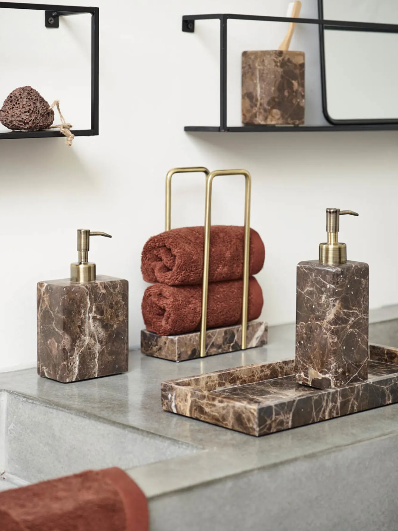 Aquanova Soap dispenser HAMMAM Brown (HAMDIS-01)