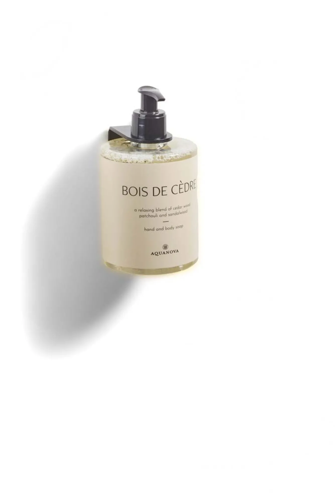 Aquanova Soap pump holder wall CYRA color Black-09