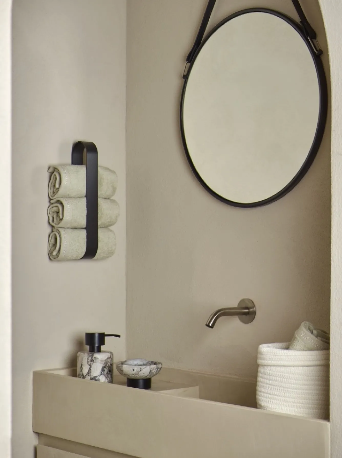 Aquanova Storage basket RENA color Ivory-10 (Small)