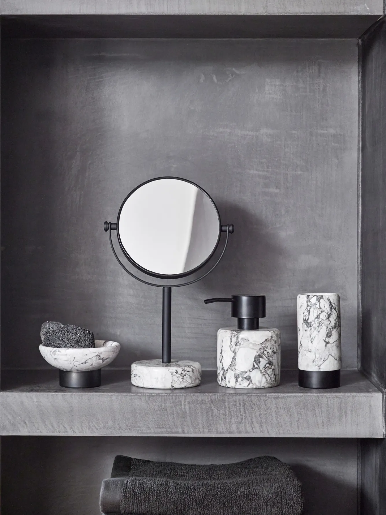 Aquanova Tissue holder NERO color Alba (gray)