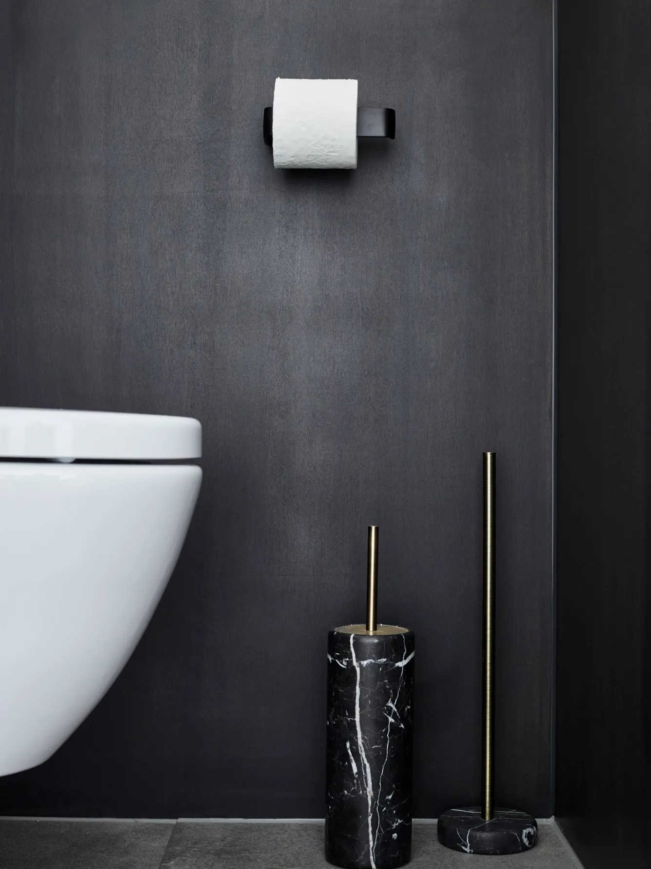 Aquanova Toilet brush holder NERO color Black (black)