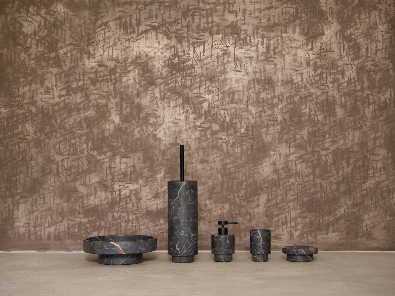 Aquanova Toilet brush holder PORTO color Black-09