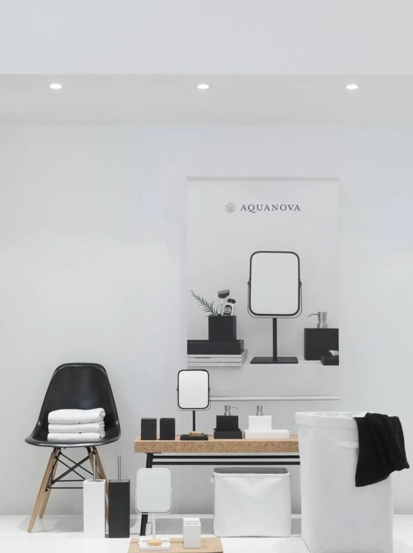 Aquanova Toilet brush holder MOON black-09 (MOOBHR-09)