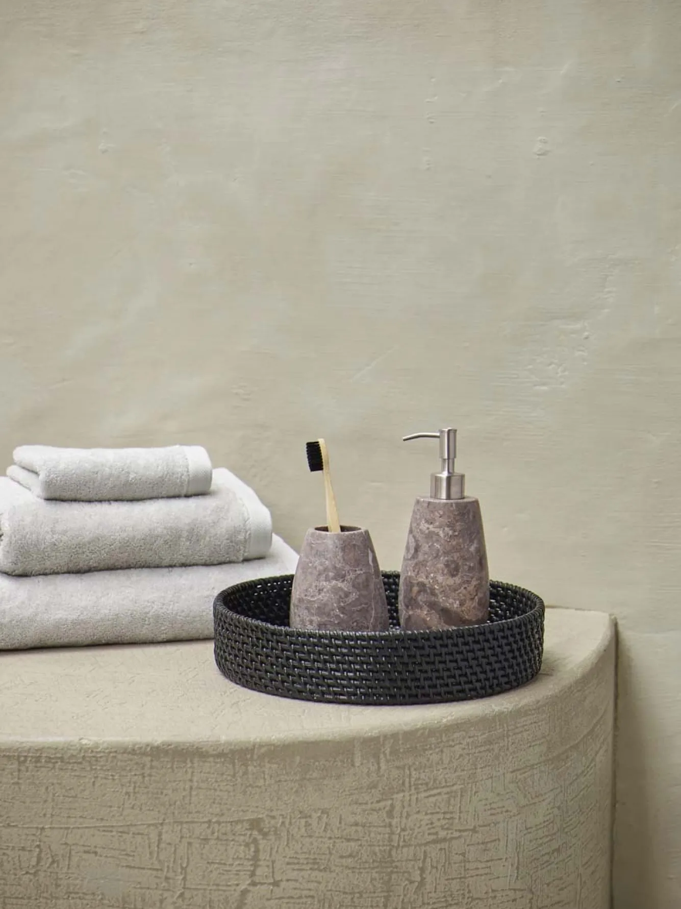 Aquanova Toilet roll holder CONOR color Greige, (gray / beige)