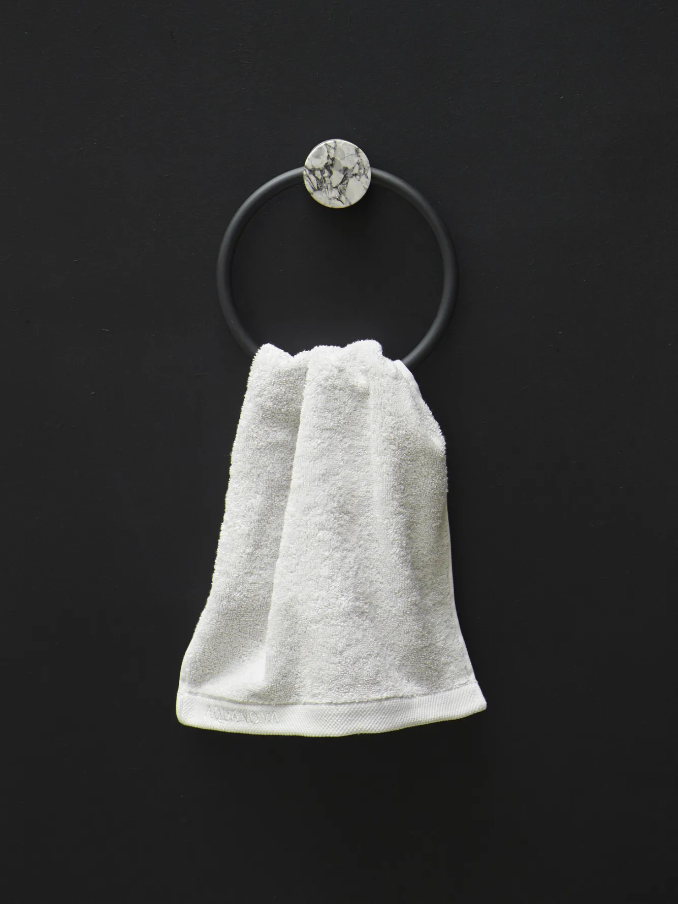 Aquanova Towel ring NERO color Alba (gray)