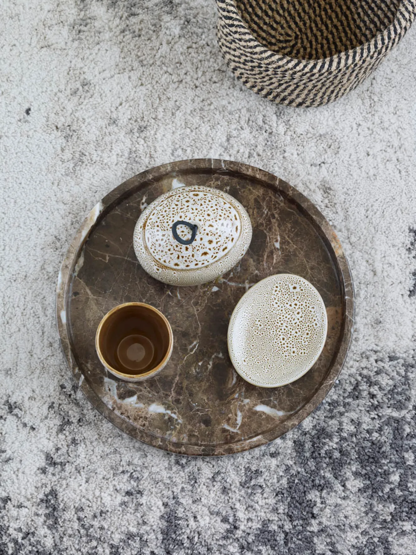 Aquanova Tray / Bowl HAMMAM Brown (round) HAMTRR-01