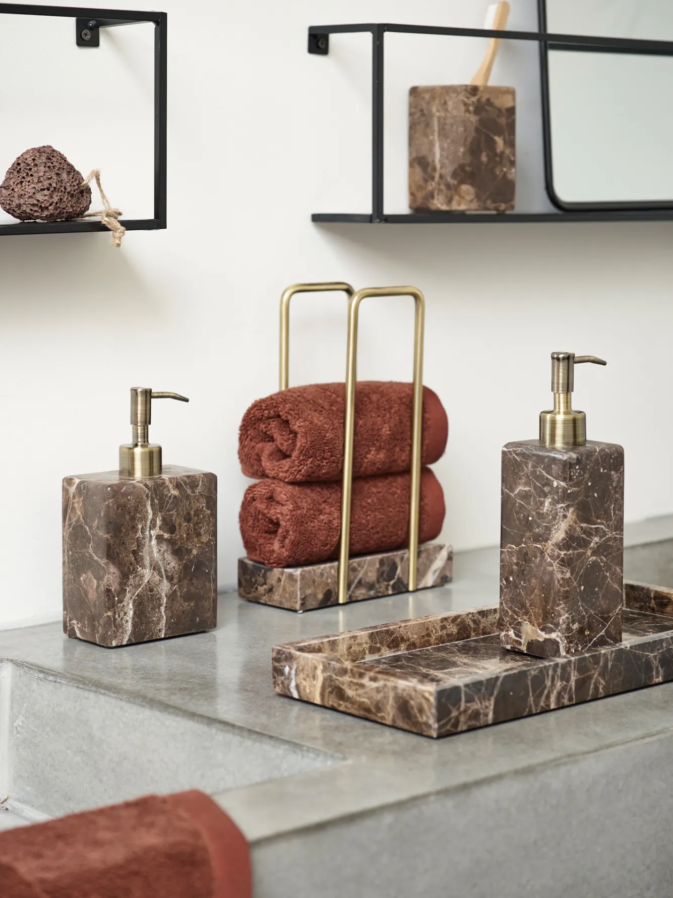 Aquanova Tray / Bowl HAMMAM Brown (rectangle) HAMTRA-01