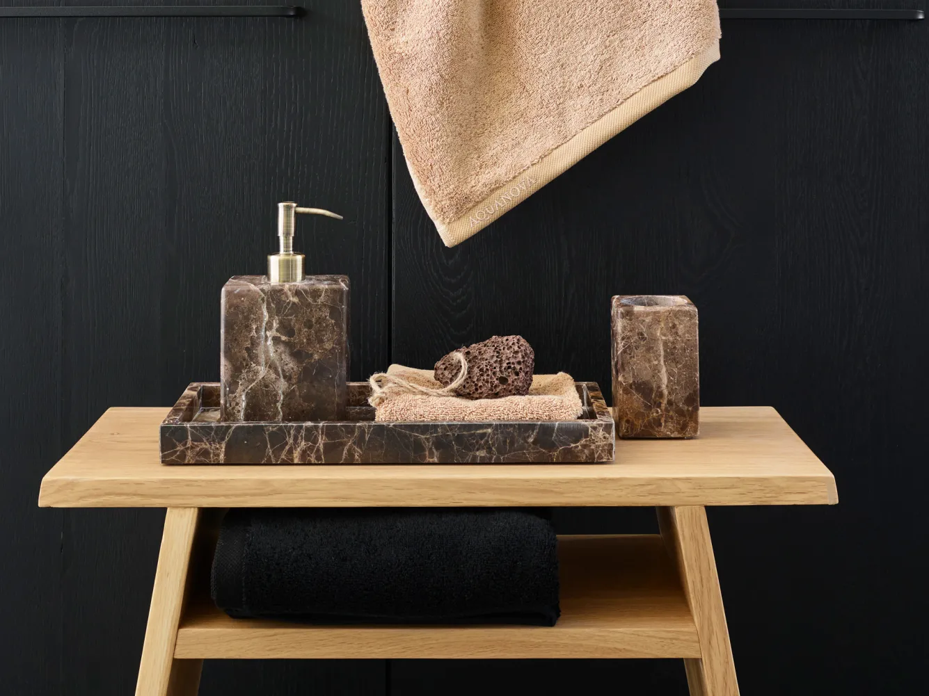 Aquanova Tray / Bowl HAMMAM Brown (rectangle) HAMTRA-01