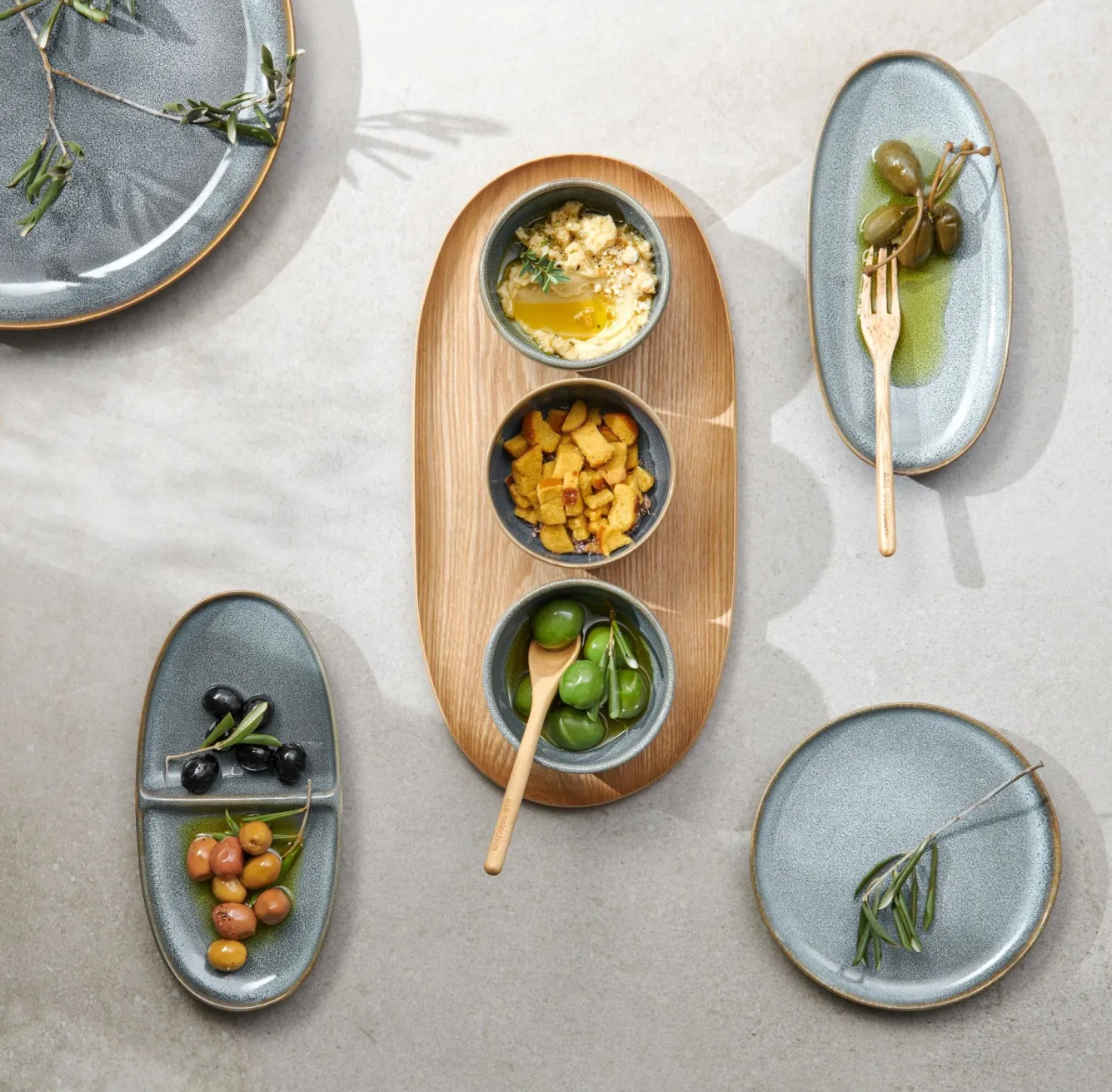 ASA Selection SAISONS flat plate 27 cm color Denim (blue)