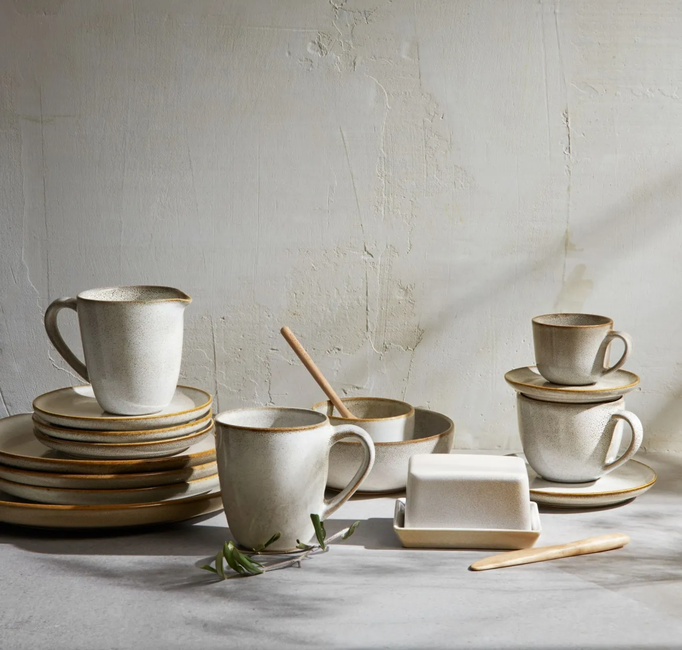 ASA Selection SAISONS cup and saucer color Sand (beige)