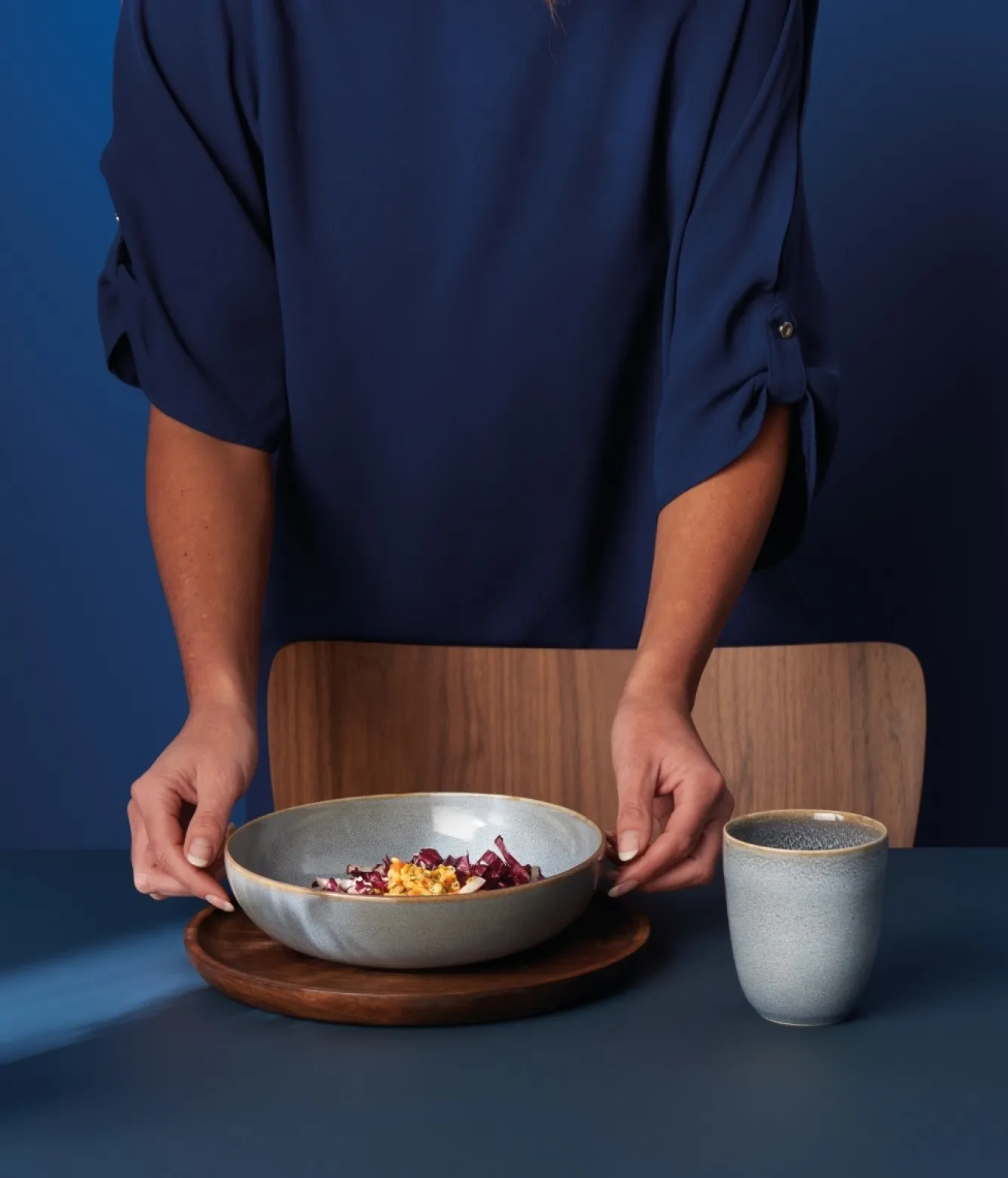 ASA Selection SAISONS pasta plate 21 cm color Denim (blue)