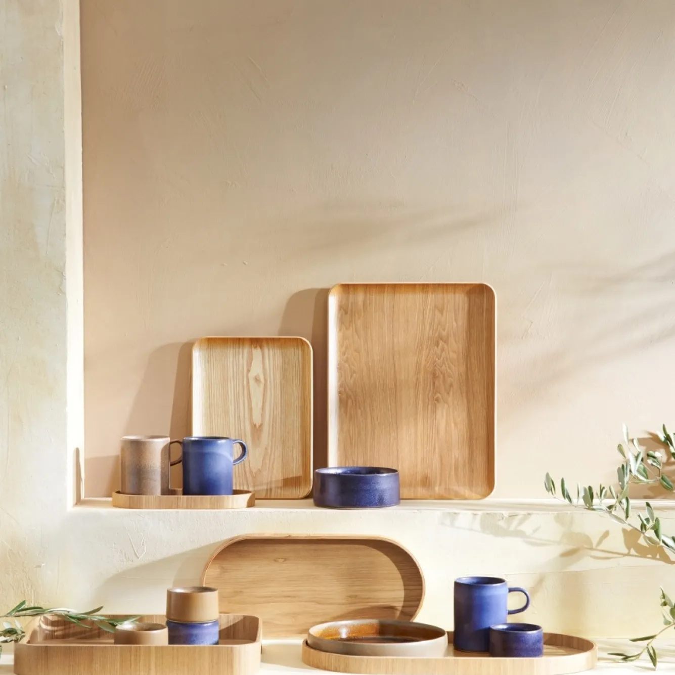 ASA Selection WOOD wooden tray rectangle 35 x 27 cm