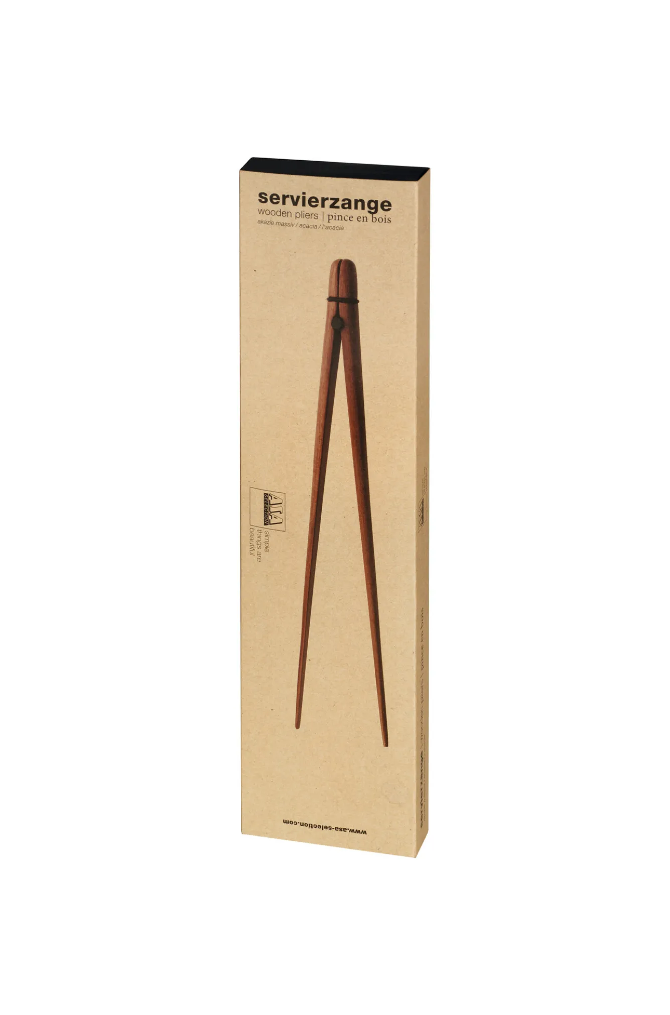 ASA Selection WOOD Dark wooden tongs 33 cm
