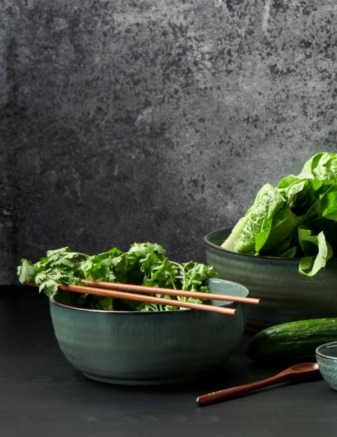 ASA Selection WOOD Dark wooden chopsticks (set/2) black handle