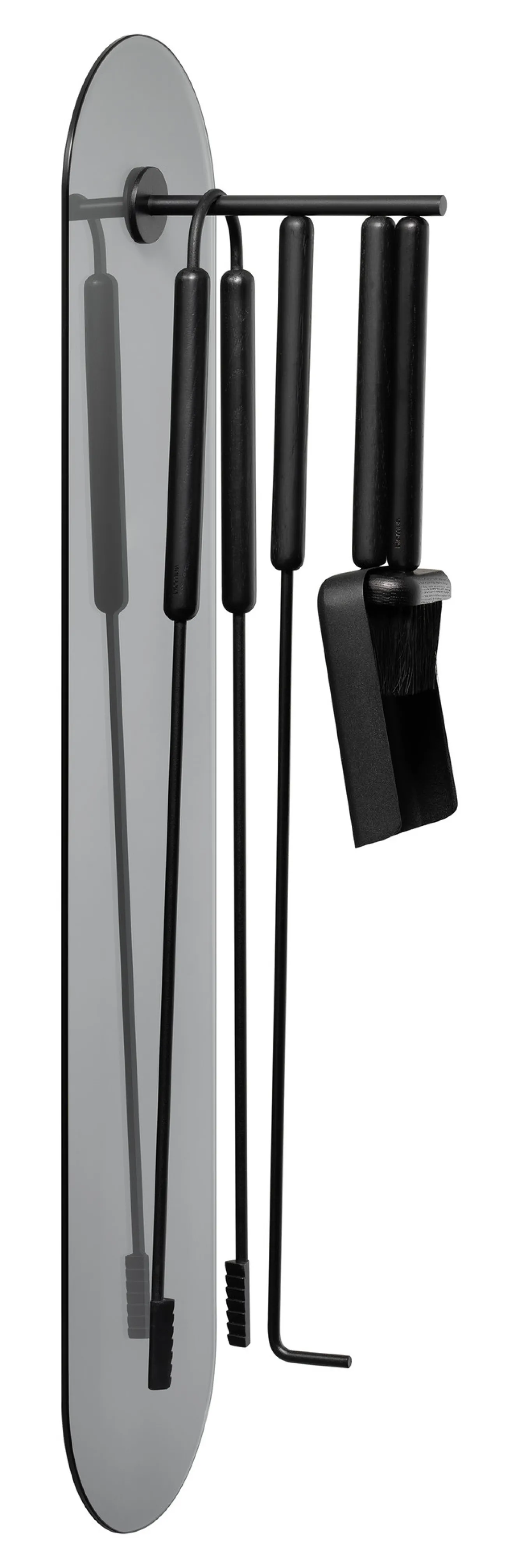 Blomus ASHI 5-piece fireplace set wall (black oak) 66158