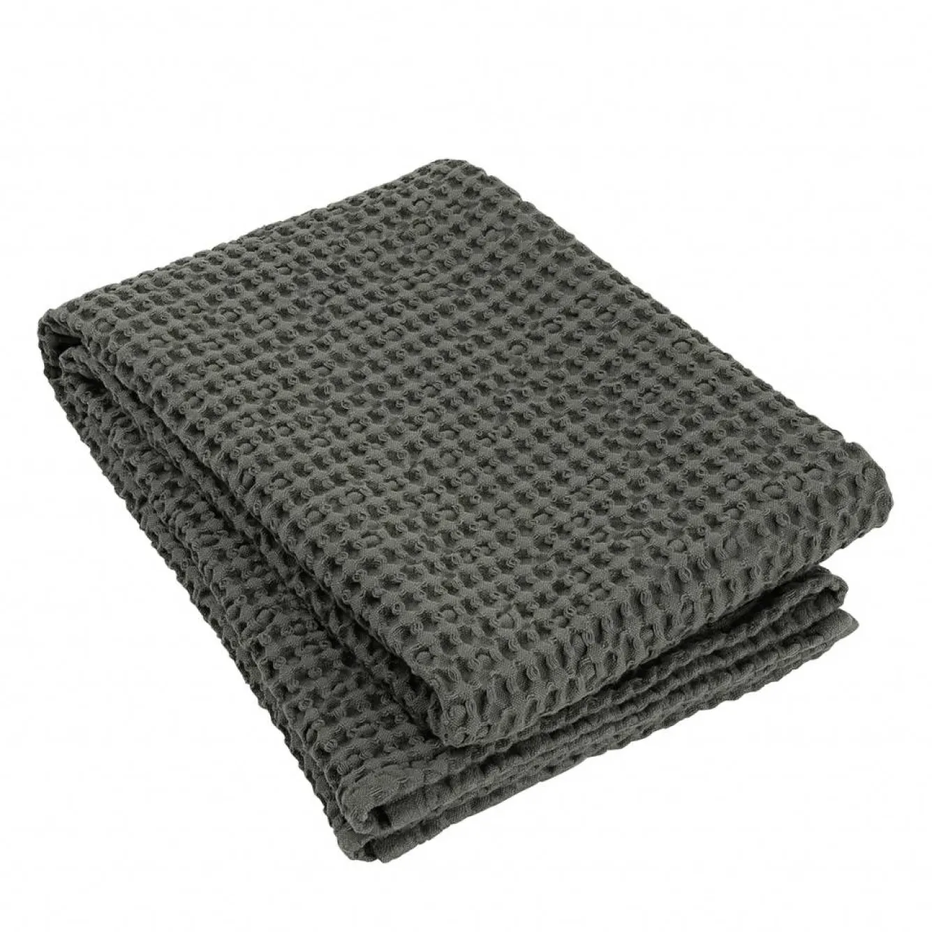 Blomus Bath towel waffle pattern 70x140 cm CARO color Agave Green, olive green 400 gr / m² (68994)