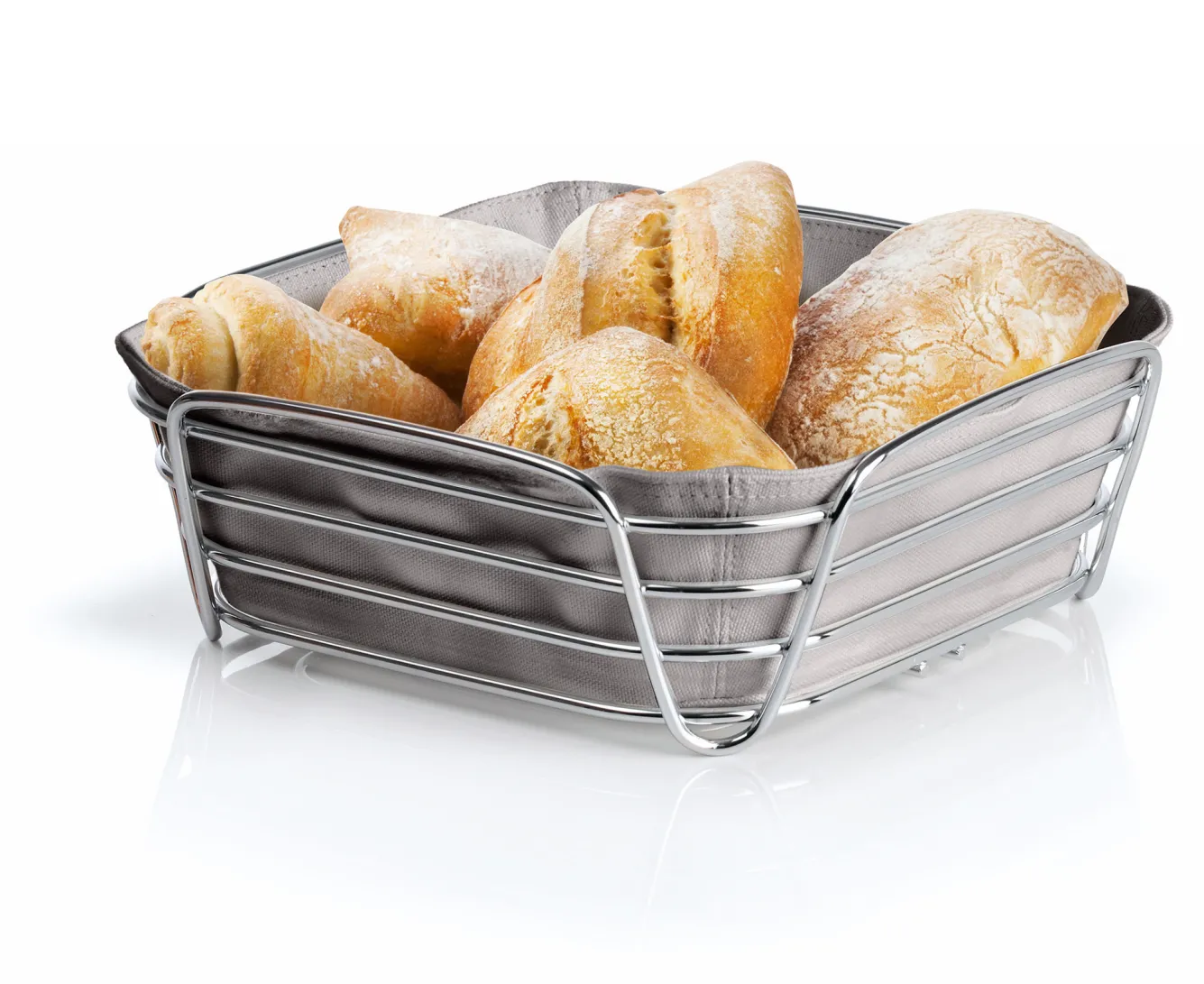 Blomus DELARA bread basket color Taupe (63668) 26x26 cm