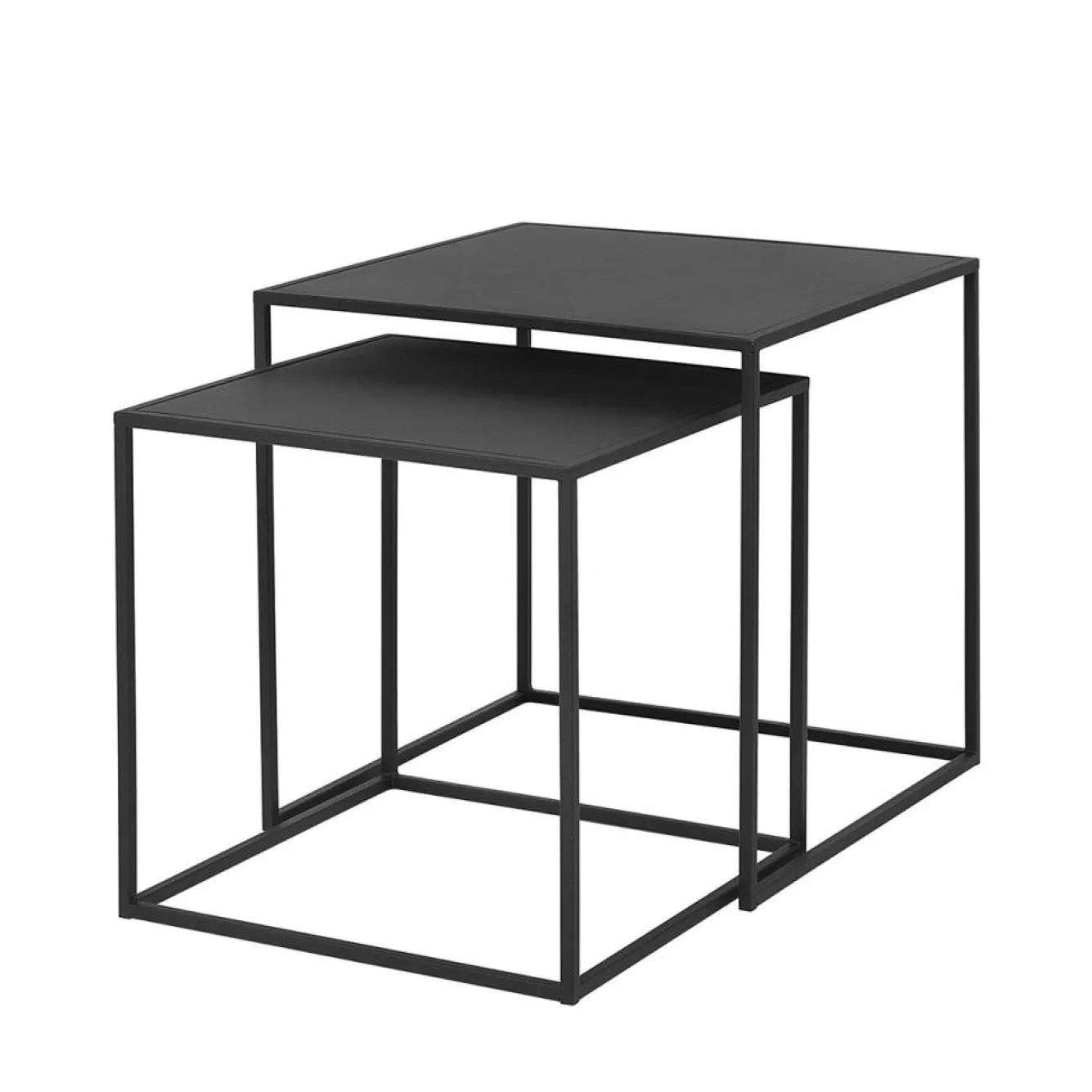 Blomus FERA set of 2 side tables black powder coated (65750)