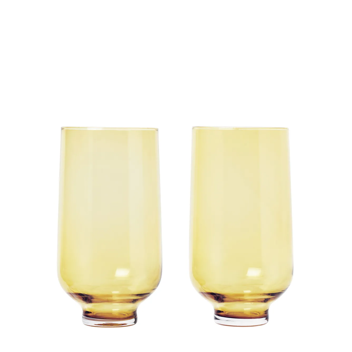 Blomus FLOW long drink glasses color Dull Gold (63922) set / 2