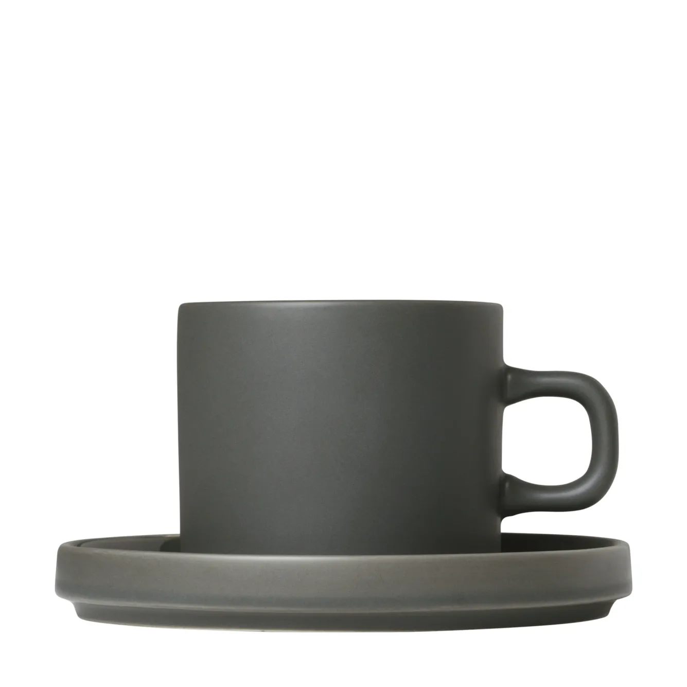 Blomus PILAR 2 coffee cups 200 ml with saucer Agave Green (63909)