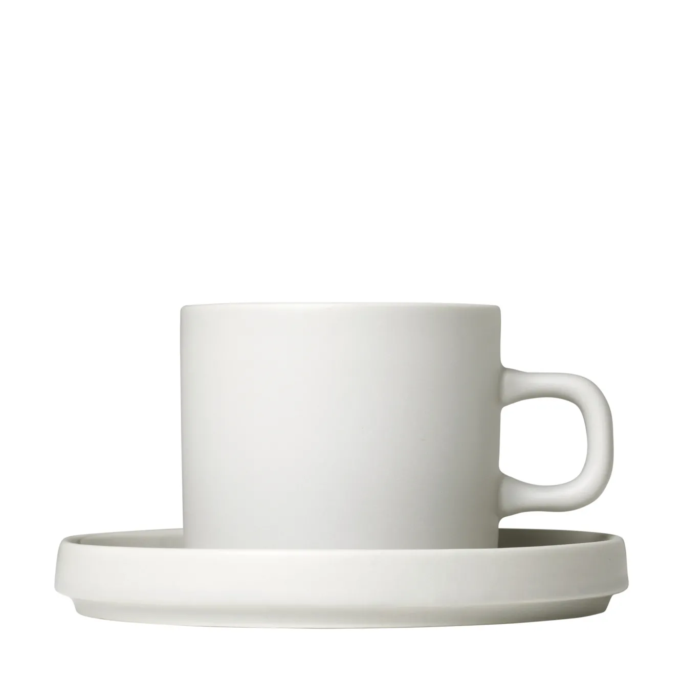 Blomus PILAR 2 coffee cups 200 ml with saucer Moonbeam (63907)