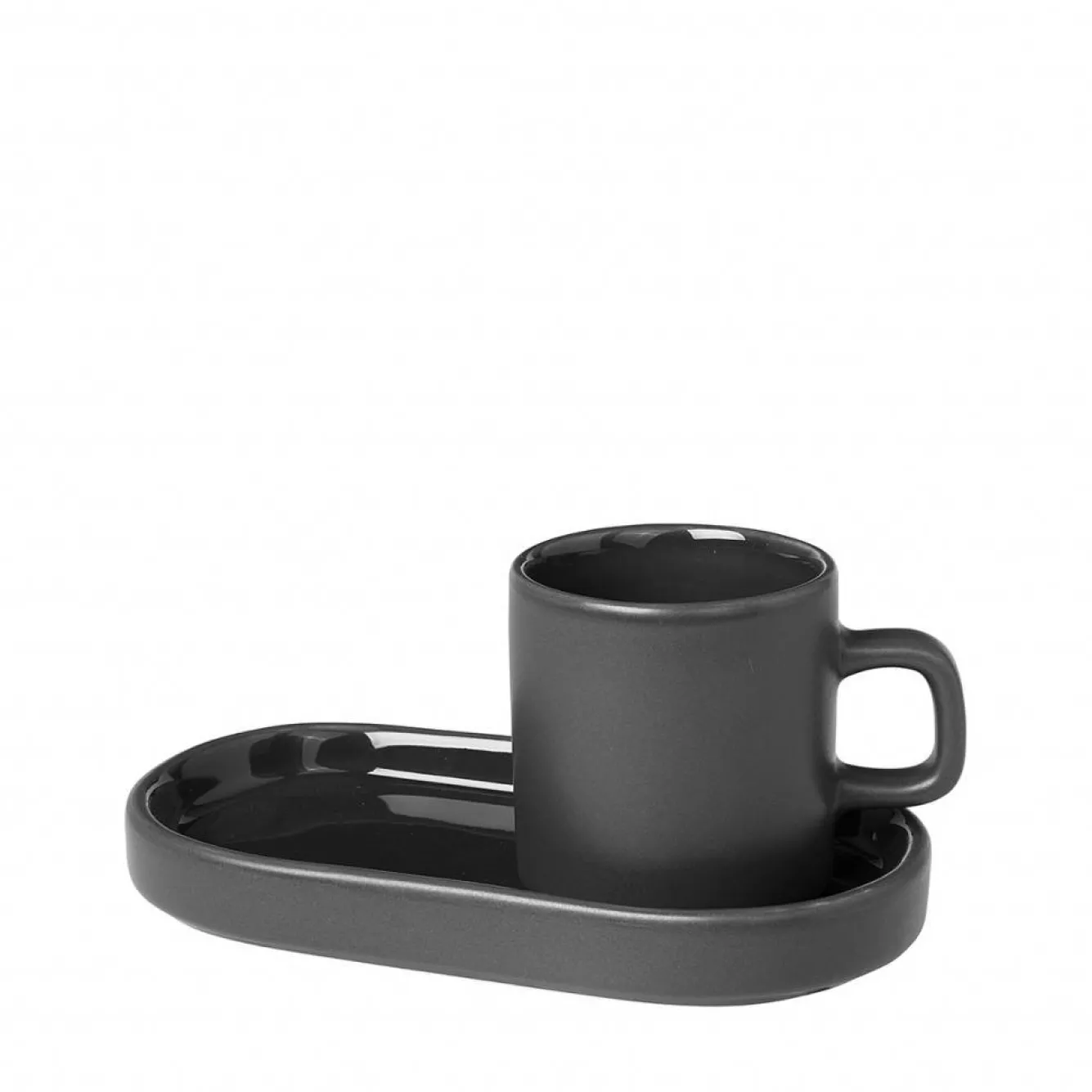 Blomus PILAR 2 espresso cups 50 ml with saucer Agave Green (63714)