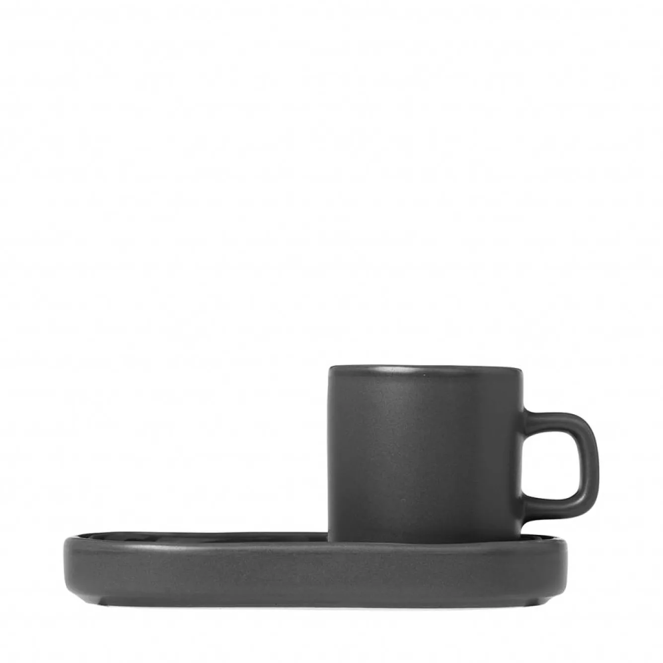 Blomus PILAR 2 espresso cups 50 ml with saucer Agave Green (63714)