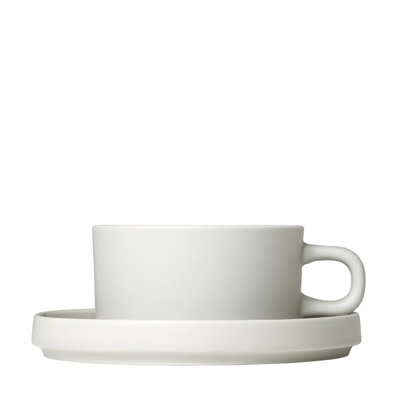 Blomus PILAR 2 tea cups 170 ml with saucer Moonbeam (63908)