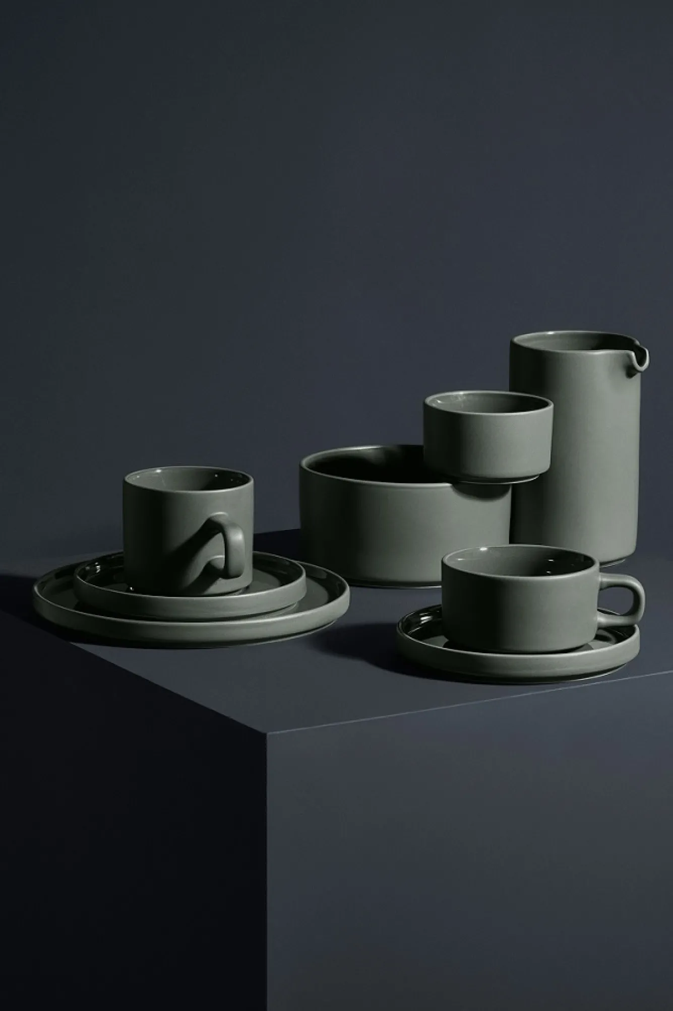 Blomus PILAR 12-piece tableware set Agave Green - (4x 63704 / 63705 / 63706)