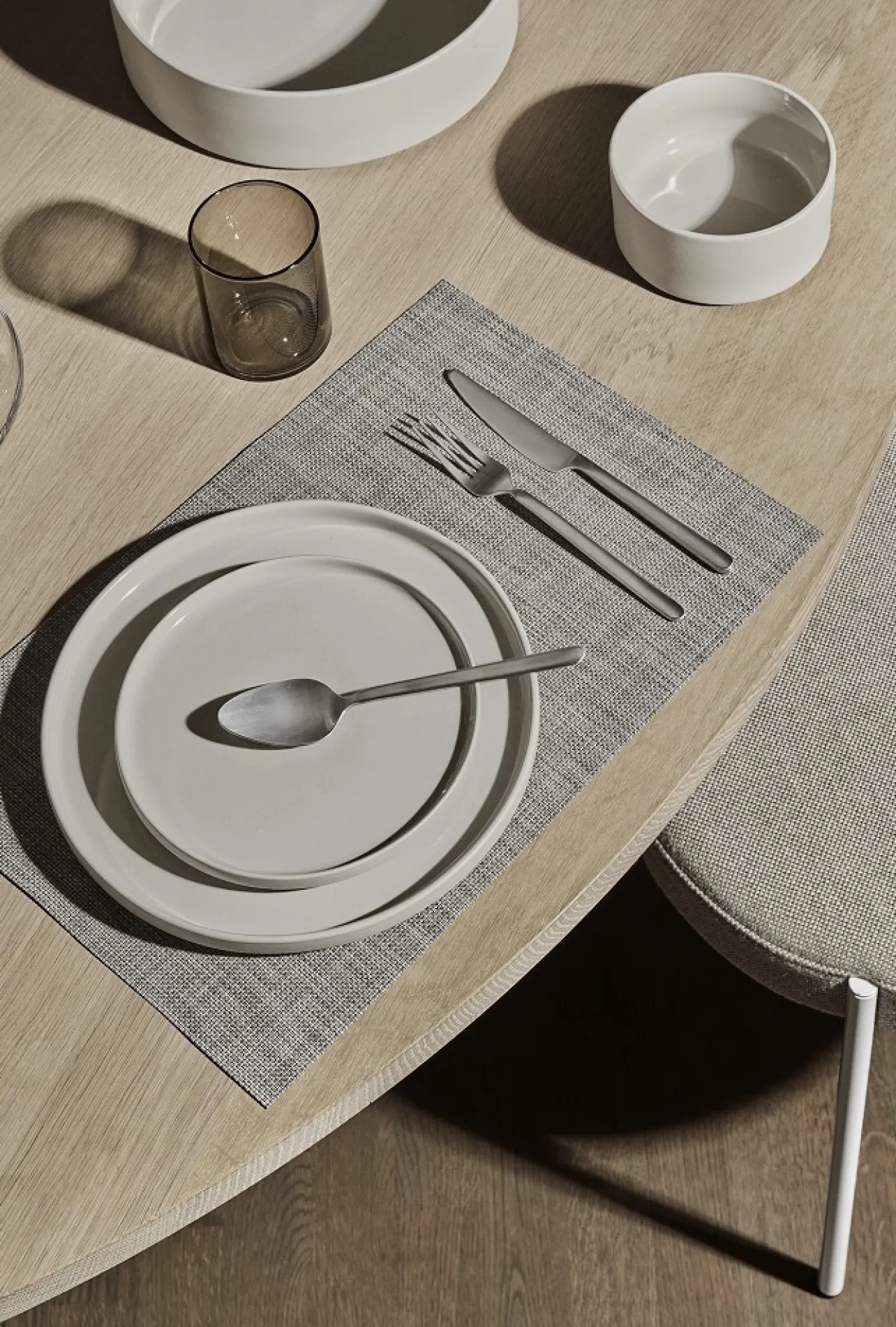 Blomus PILAR 12-piece tableware set Moonbeam (light stone) - (4x 63693 / 63694 / 63695)