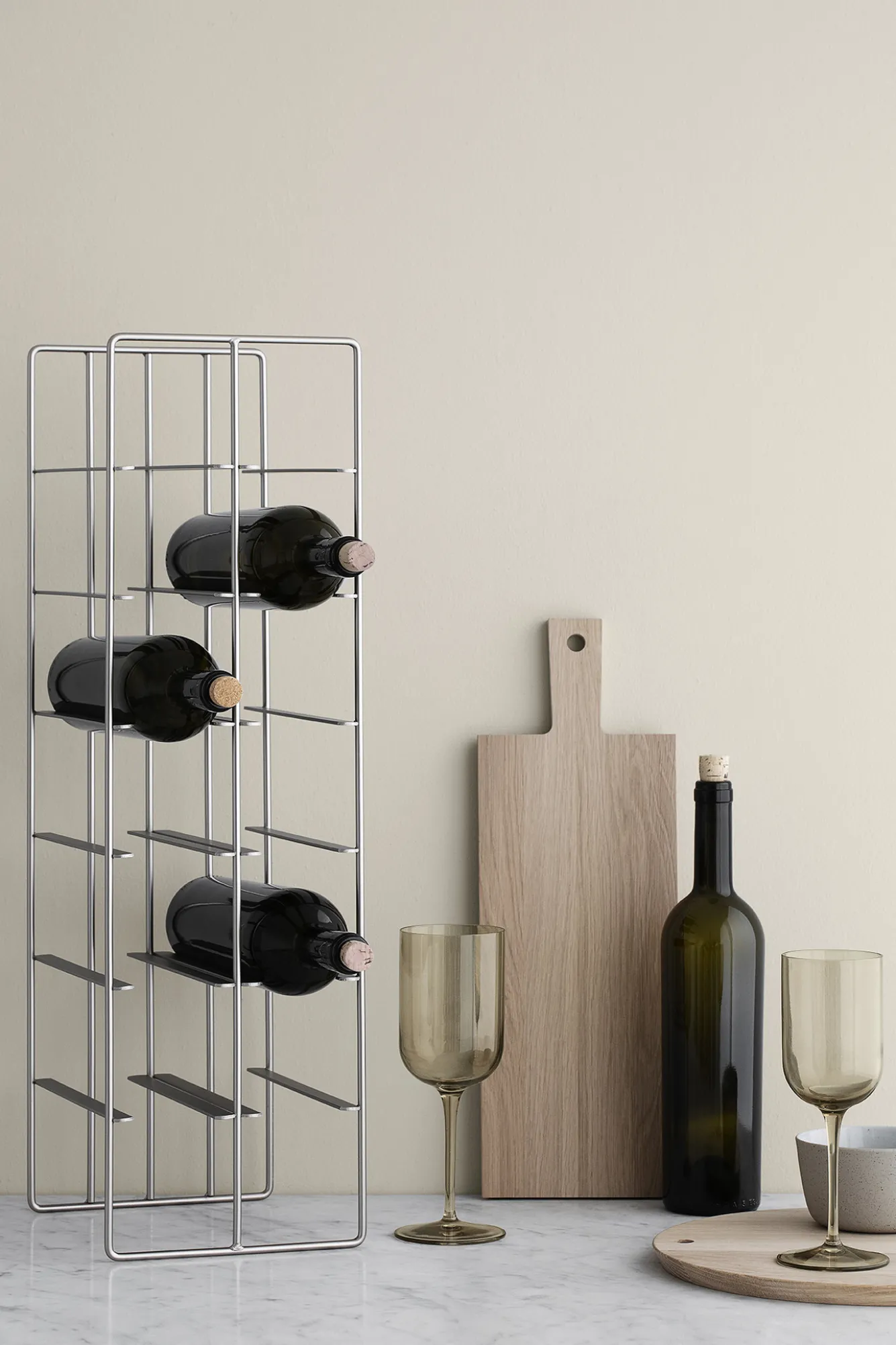 Blomus PILARE wine rack matt steel (68486) 12 bottles
