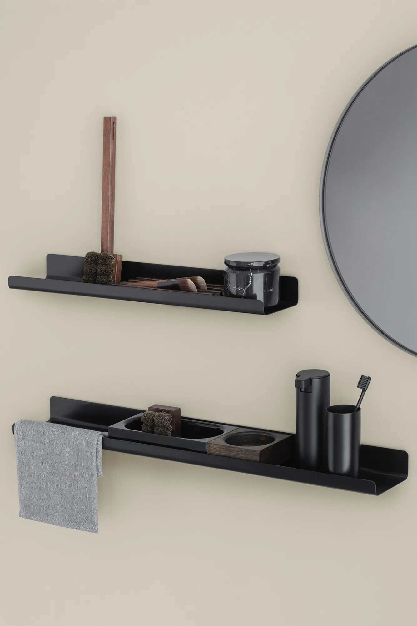 Blomus RIM wall mirror 50 cm (Steel Grey) 66003