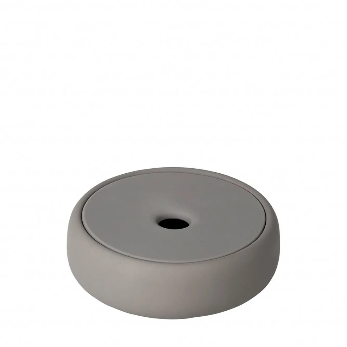 Blomus Storage box / soap dish SONO color Satellite, taupe (69049) Ø12 cm
