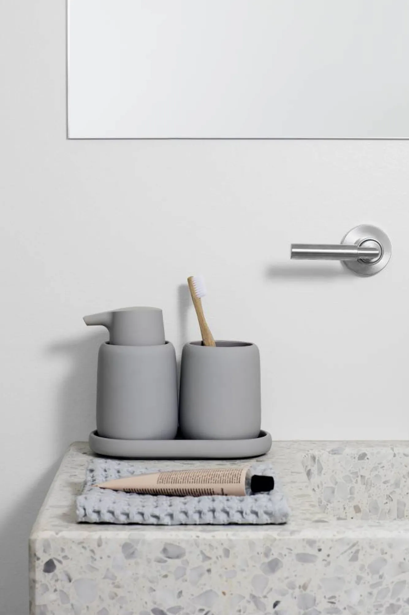 Blomus Tray / bowl SONO color Micro Chip, light gray (69068)