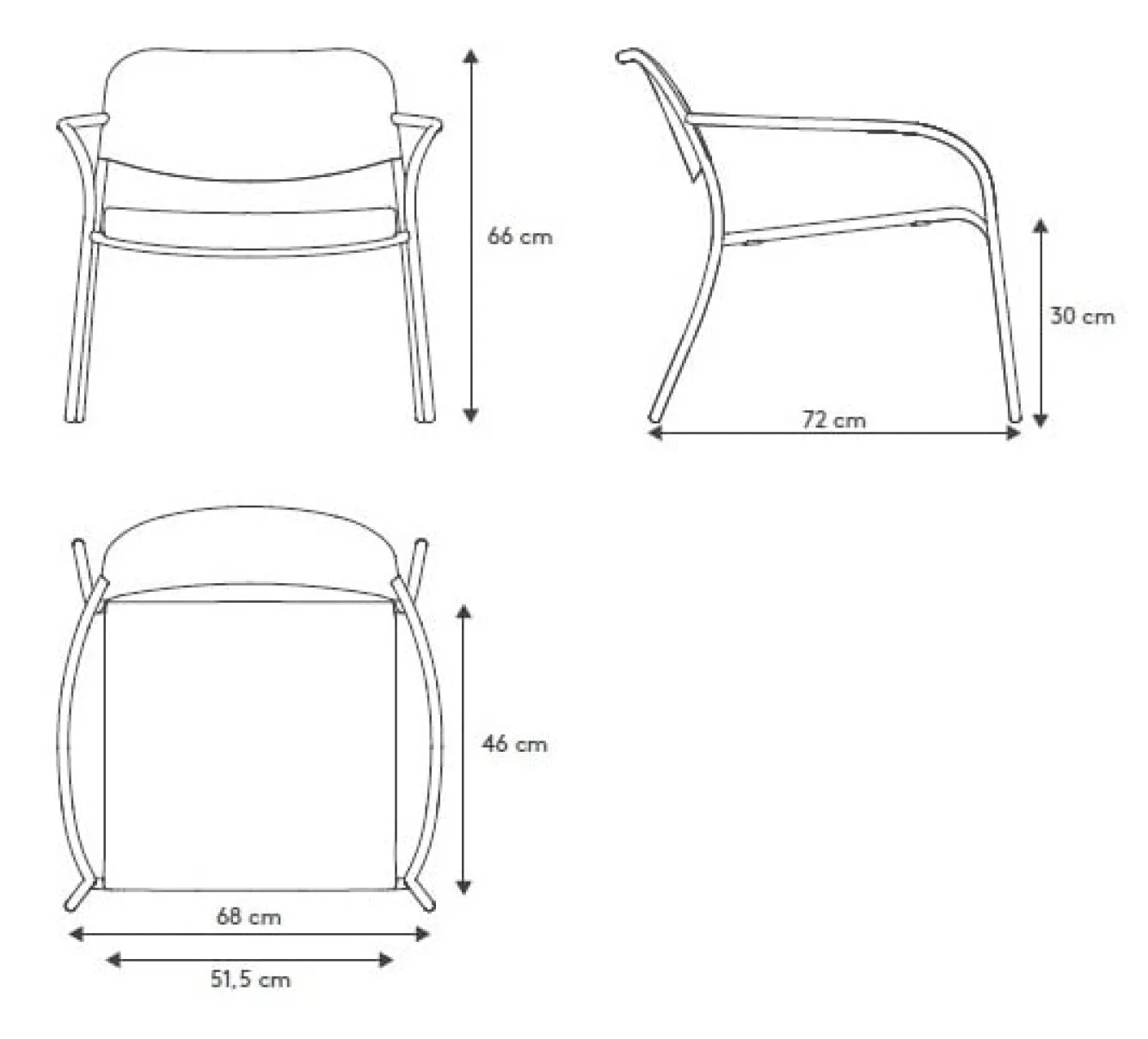 Blomus YUA lounge chair Silk Gray (62173)