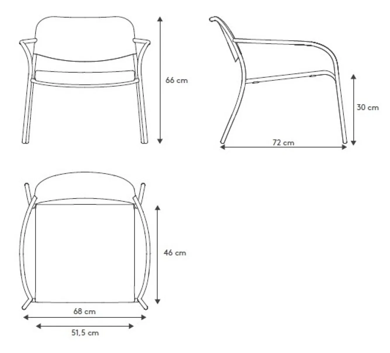 Blomus YUA WIRE lounge chair Silk Gray (62179)