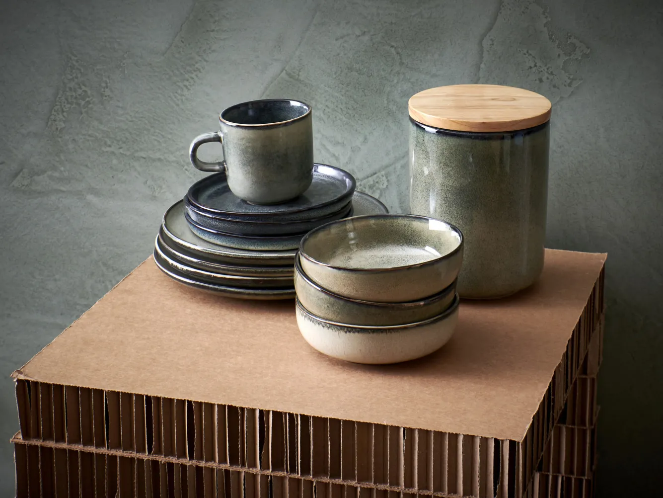 SP MERIDIAN baking dish 33x25.5 cm green-blue - 850619